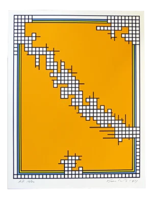 Nicholas Krushenick Serigraph "Untitled (Wire Mill Variant)"
