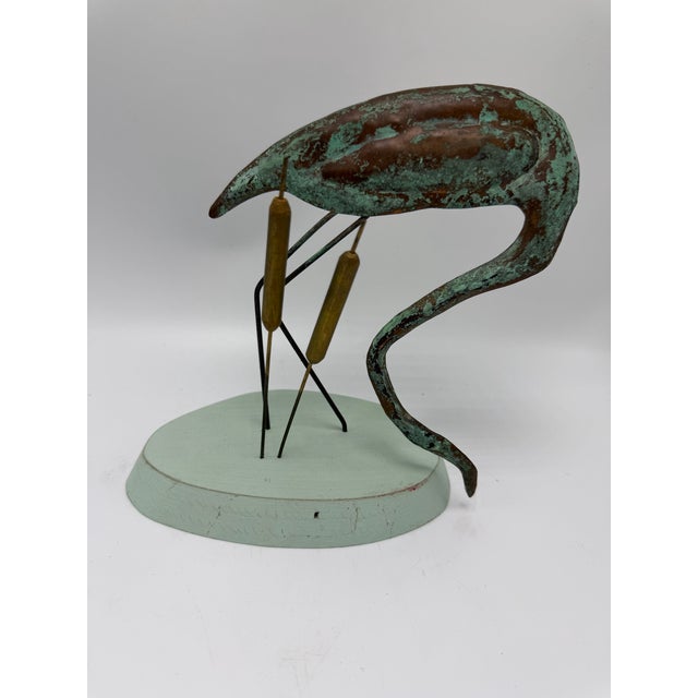 1970s Vintage Metal Bird Sculpture For Sale - Image 5 of 9