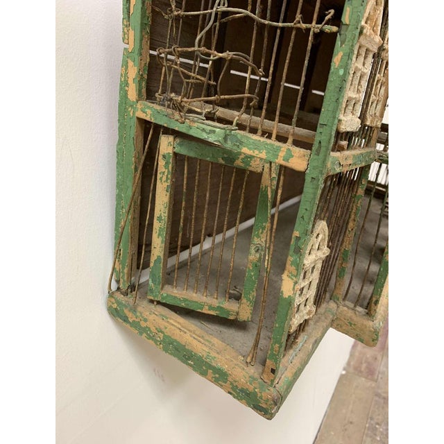 Antique Architectural Bird Cage For Sale - Image 6 of 17