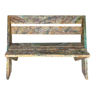 Artist Wood Graffiti Bench For Sale