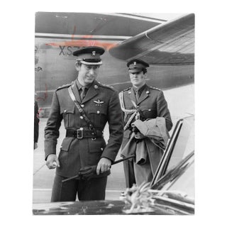 1971 Prince Charles in Military Uniform Black & White Photograph For Sale