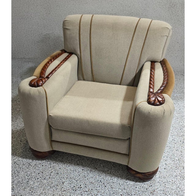 1930s Art Deco Streamline Moderne "Tank" Club Chairs For Sale - Image 6 of 15