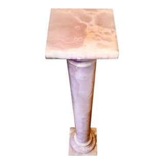 Pink Marble Pedestal For Sale