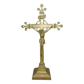 Brass Standing Cross For Sale