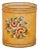 Mid-Century French Hand-Painted Floral Tole Waste Basket For Sale