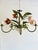 1960s Vintage French Painted Tole 5-Light Water Lily Chandelier, 1960s For Sale - Image 5 of 18