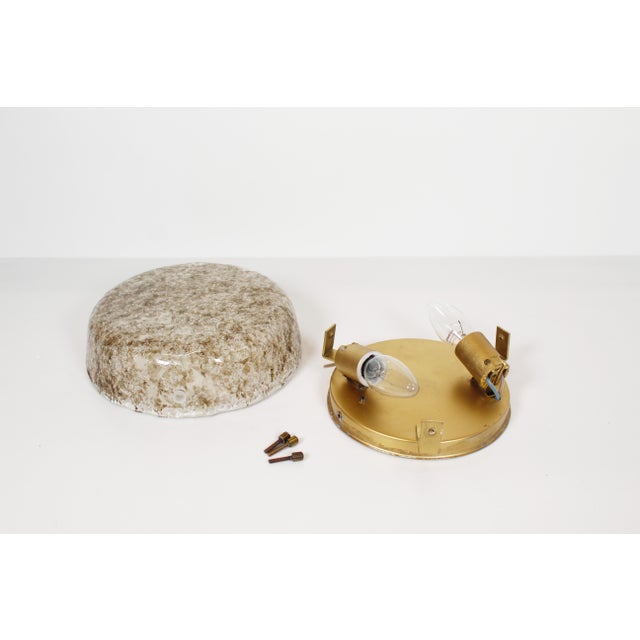Brass and Murano Glass Flush Mount from Hillebrand Lighting, 1970s For Sale - Image 3 of 10