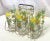 Mid 20th Century Vintage Highball Glasses With Fall Leaves Design and Caddy- Set of 7 For Sale - Image 5 of 12