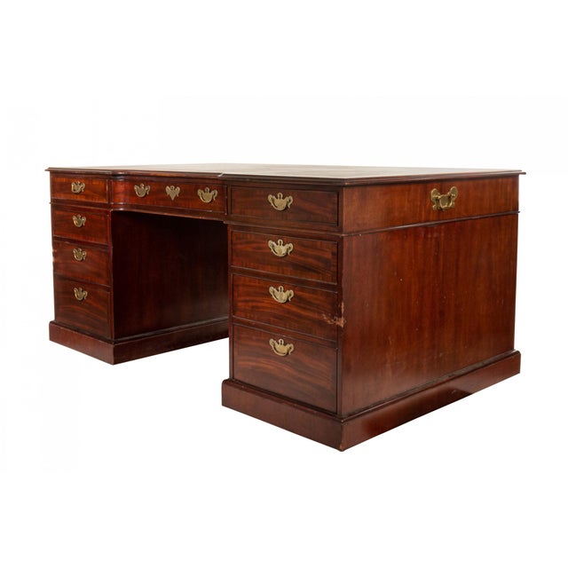 English Mahogany Leather Top Desk Chairish
