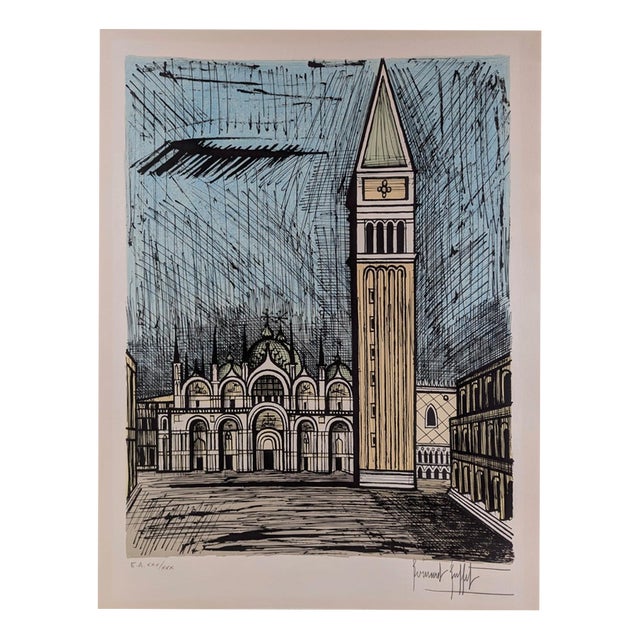 Bernard Buffet, Saint Mark and the Campanile, 1986, Lithograph For Sale
