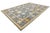 Modern Hand-Knotted Oushak Style Wool Rug in Slate Blue, Ochre & Pastel Accents For Sale - Image 11 of 11