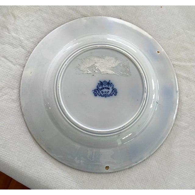 Boch Frères Keramis Canton Faience Plate – Rare Teal/Green Colorway – 7½", Late 19th Century For Sale - Image 9 of 10