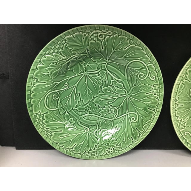 Mediterranean Vintage Bordallo Pinheiro Vine & Leaf Plate - a Pair For Sale - Image 3 of 8
