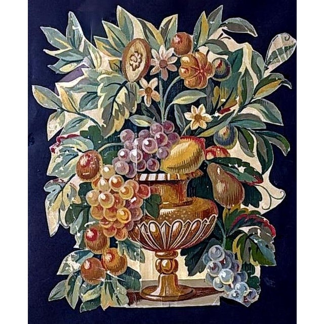 Painting Cutout Oil on Canvas Framed With Faux-Bamboo Wood -03 For Sale - Image 4 of 12