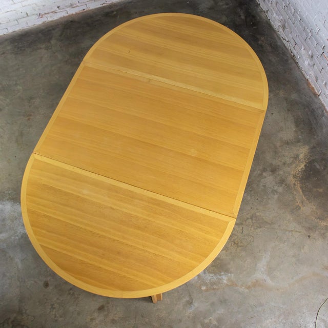 Late 20th Century Scandinavian Modern Oak Dining or Conference Table by Thygesen and Sorensen for Magnus Olesen and Rudd International For Sale - Image 10 of 18
