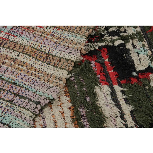 Textile 1950s Vintage Azilal Moroccan Runner and Boucherouite Rug by Rug & Kilim For Sale - Image 7 of 7