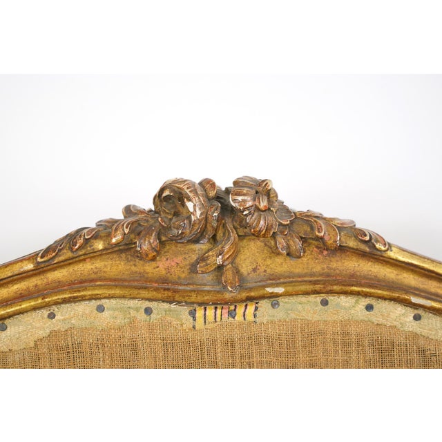 Wood 1890s European French Four Panel Vanity Screen Room Divider For Sale - Image 7 of 16