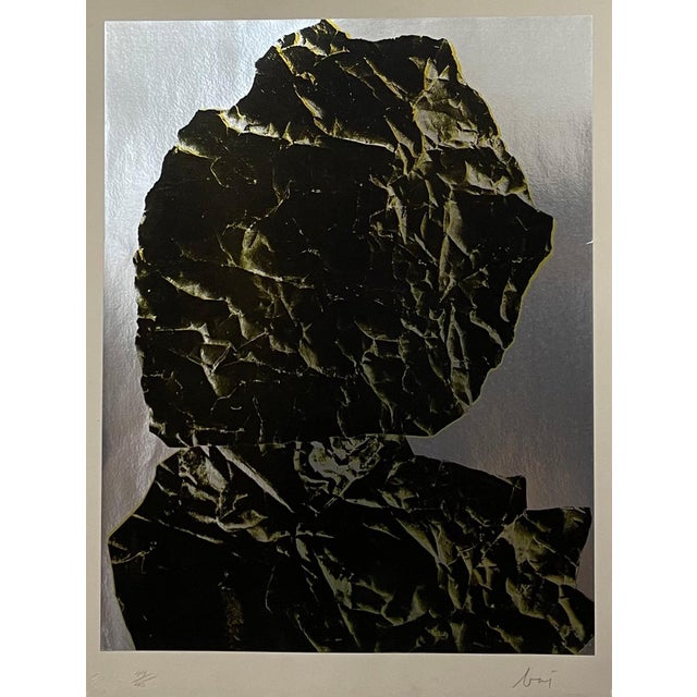 Enrico Baj, Italian Surrealist Pop Art Serigraph Enrico Baj Pop Art Silkscreen Foil Print, c.1975 For Sale