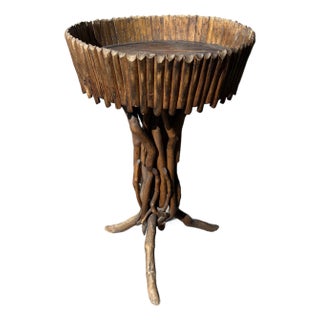 Antique Carved Twig Table For Sale