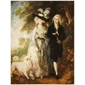 1956 After Thomas Gainsborough "The Morning Walk", Vintage Full-Color Print