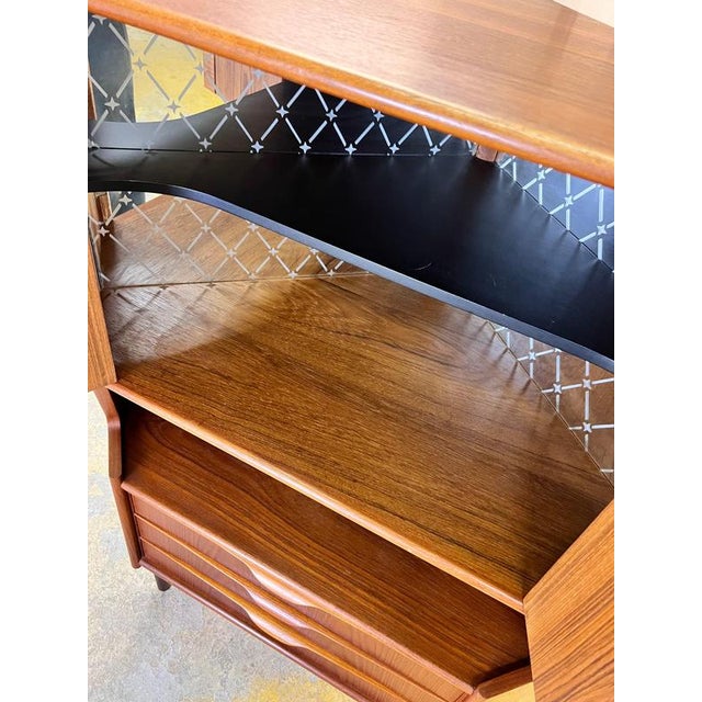 Danish Teak Corner Cabinet with Minibar For Sale - Image 5 of 11