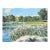 Contemporary Lakeside Landscape Oil on Canvas For Sale