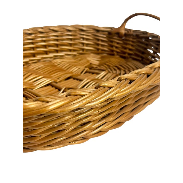 Vintage French Provincial Two Handle Basket Gallery Tray For Sale - Image 6 of 11