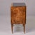 Italian Mid-Century Burl Walnut Four-Drawer Chest With Black Glass Top For Sale - Image 4 of 12