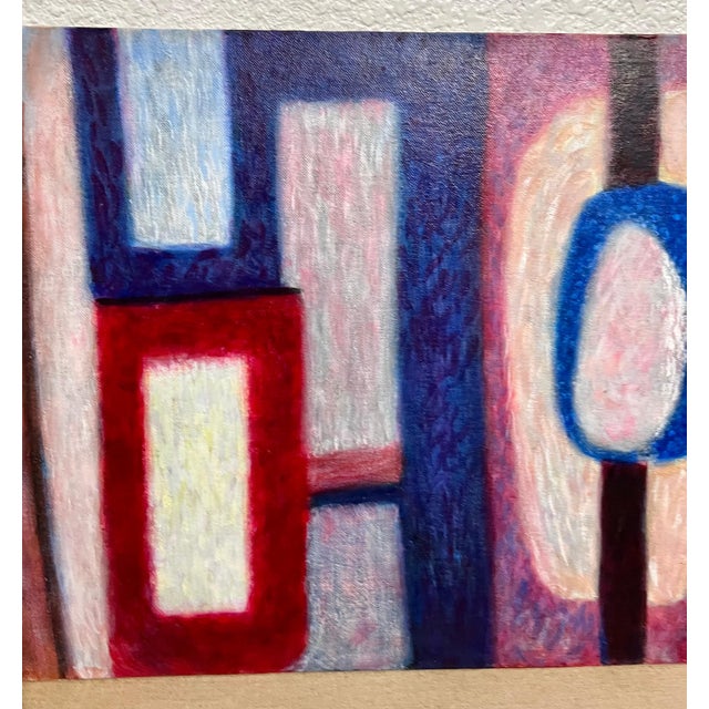 Bernard Segal, Mod Abstract Expressionist Oil Painting Bernard Segal New Hope PA Modernist Art, 1969 For Sale - Image 12 of 16