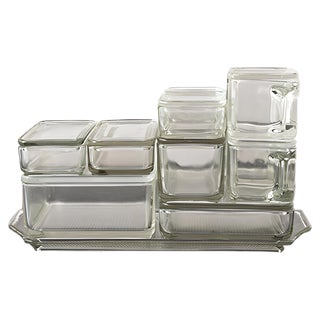 Bauhaus Kubus Storage Containers by Wilhelm Wagenfeld for Vlg, Germany, 1930s, Set of 21 For Sale