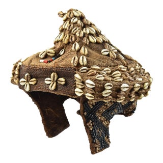 Early 20th Century Kuba Royal King's Hat For Sale