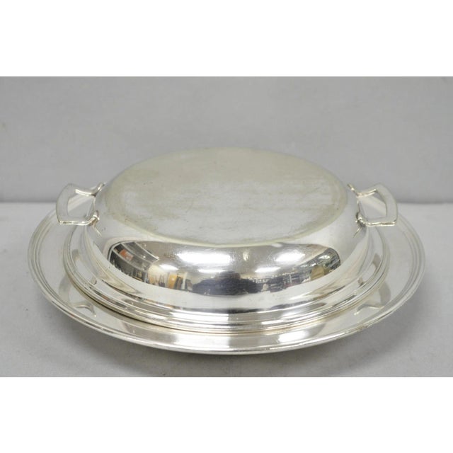 Vintage Victorian Silver Plated 10" Round Covered Vegetable Serving Dish For Sale - Image 14 of 15