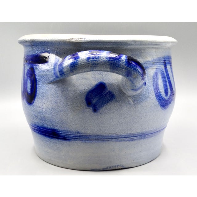 Antique American Salt Glazed Crock For Sale - Image 4 of 8