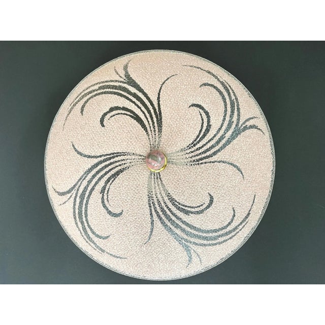 Mid-Century Modern 1950s Pink Leaf Sprays Ceiling Light For Sale - Image 3 of 18