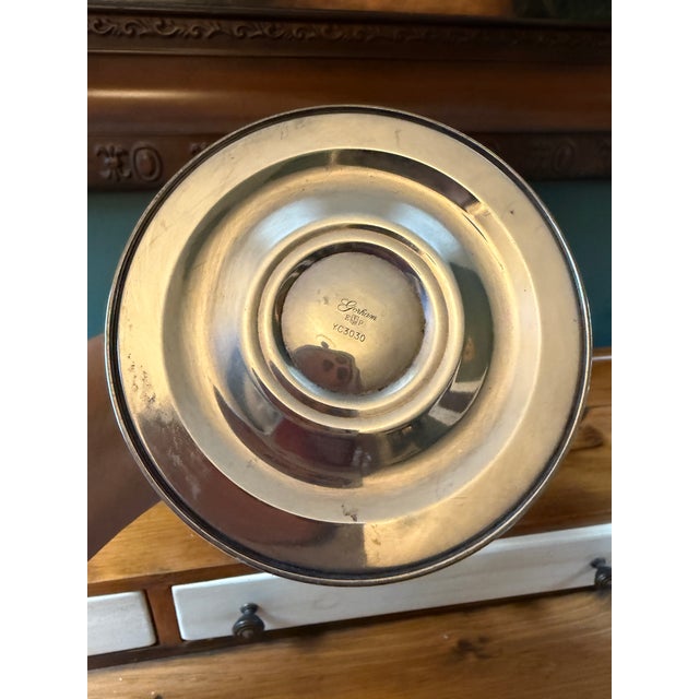 Metal Statement Circa 1930 Gorham Convertible Silver-Plate Triple Candelabras - A Pair For Sale - Image 7 of 18