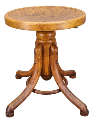 Bentwood Swivel Piano Stool from Thonet, Former Czechoslovakia, 1930s