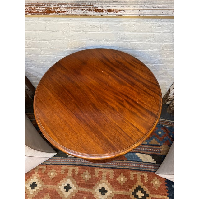 Antique Round Mahogany Table For Sale - Image 4 of 5