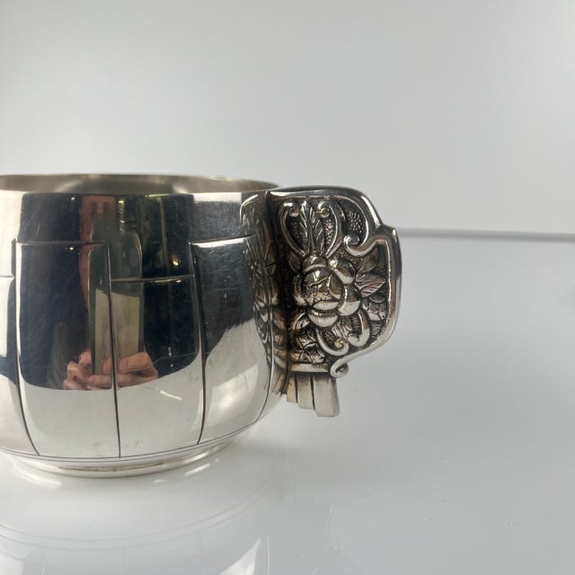 Art Deco Silver-Plated Cups and Saucers from Corbière & Vuillermoz, France, 1920s, Set of 4 For Sale - Image 11 of 18