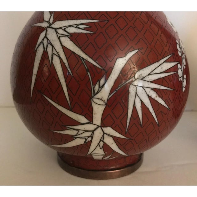 Antique Chinese Cloisonné Gord Form Vases - a Pair For Sale In Philadelphia - Image 6 of 12