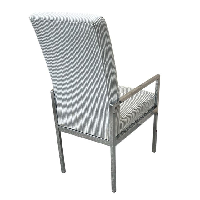 Milo Baughman Pair of Mid Century Milo Baughman Style Tall Armchairs For Sale - Image 4 of 18