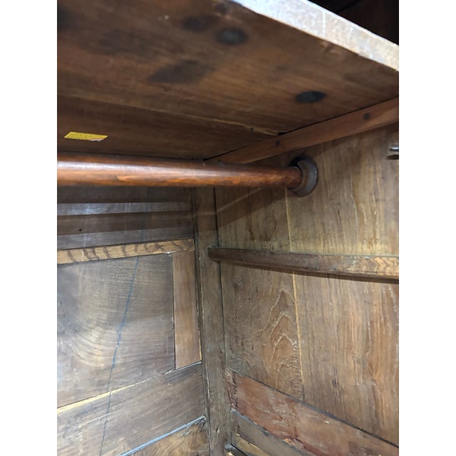 Antique 19th Century French Provincial Louis XV Style Carved Armoire With Key For Sale - Image 14 of 18