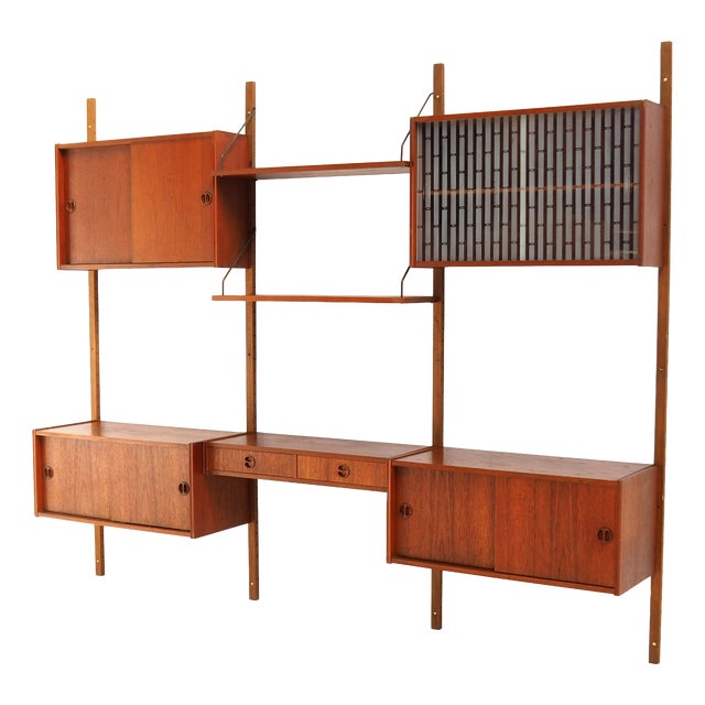 Danish Modular Wall System attributed to Poul Cadovius, 1960s For Sale