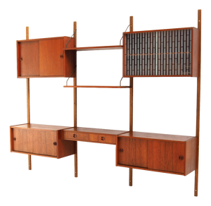 Danish Modular Wall System attributed to Poul Cadovius, 1960s