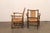 Tan Mid 20th Century Spanish Wood Armchairs W/Rush Seat & Backs For Sale - Image 8 of 11