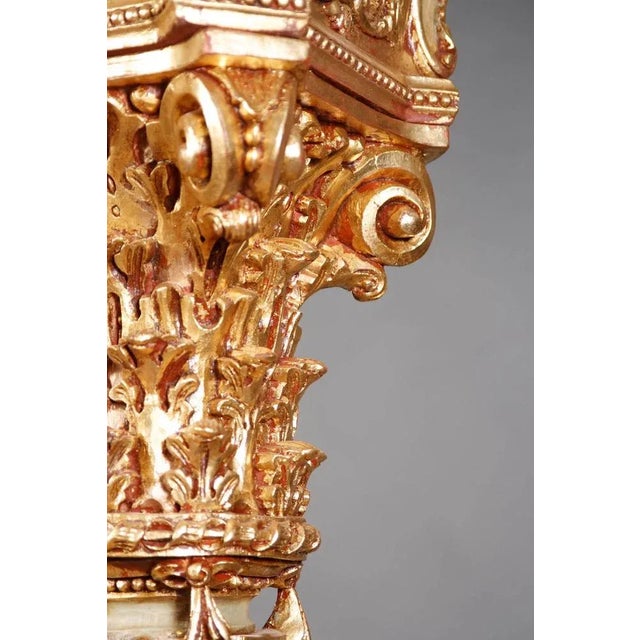 Gold Tall 20th Century Candelabra or Candleholder For Sale - Image 8 of 11