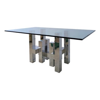 Mid-Century Brutalist Sculptural Cityscape Dining Table from Paul Mayen, Habitat USA. 1970s For Sale