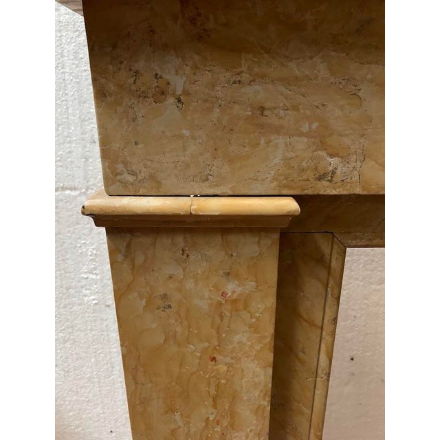 Fireplace in Yellow Marble For Sale - Image 3 of 10