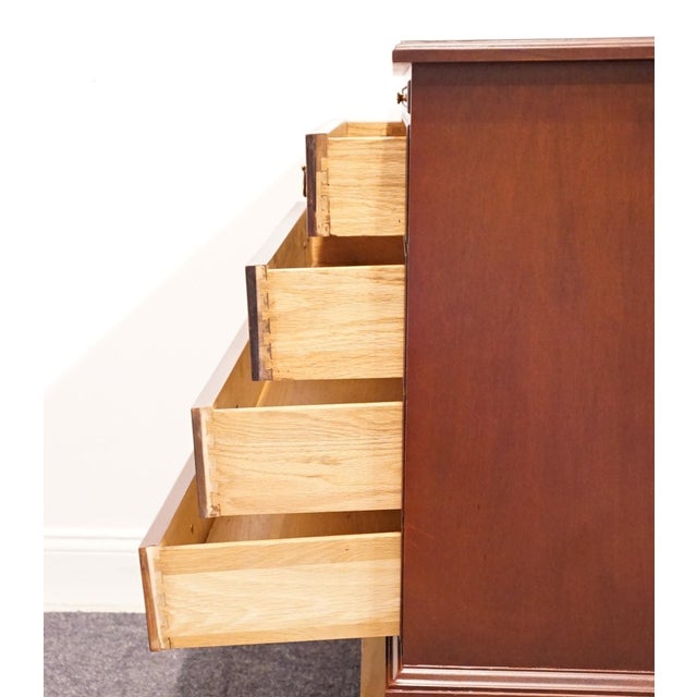 Brown White of Mebane Sold Mahogany Traditional Style 32" Chairside Chest / Nightstand W. Pull Out Tray 505-62 For Sale - Image 8 of 14