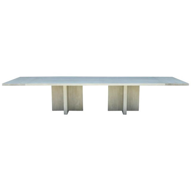 Custom Cross Base Pedestal Table Made from Walnut For Sale - Image 10 of 10