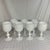Shabby Chic 1930s French Portieux Vallerysthal White Opaline Water Goblets 6.5” - Set of 7 For Sale - Image 3 of 9